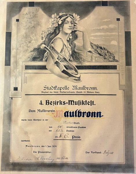 Datei:GHV Urkunde-Stadtkapelle-1924 IMG 1332.jpg