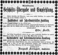 Anzeige im Bürgerfreund